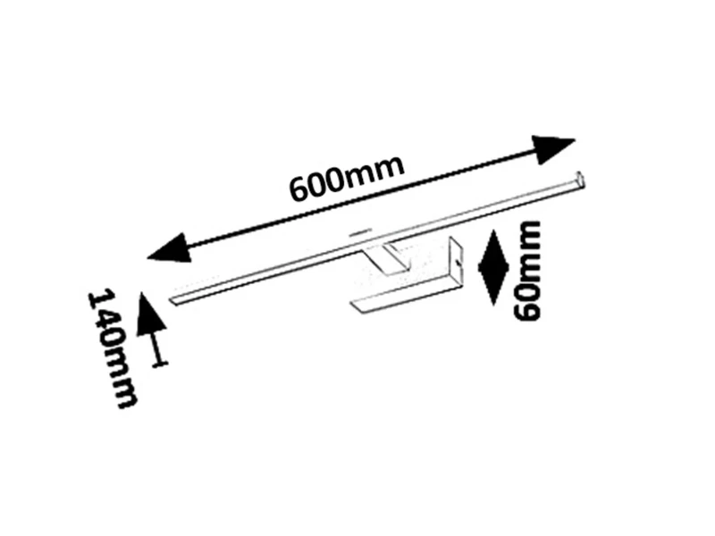 Albina – LED лампа за картини в бяло мат, 600мм, 12W, 4000K, IP23