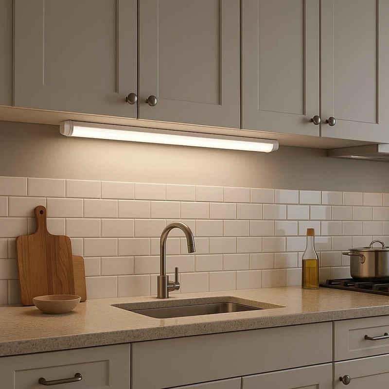 Drop Light – LED осветление за кухня и баня в бяло, 1200мм, 40W, 4000K, IP65
