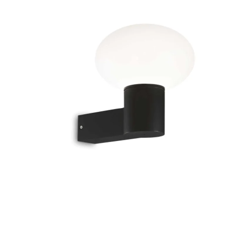 Външно стенно осветление +145068 CLIO AP1 BLACK 146799 – Ideal Lux фасаден аплик в черен мат, 1x42W, IP44