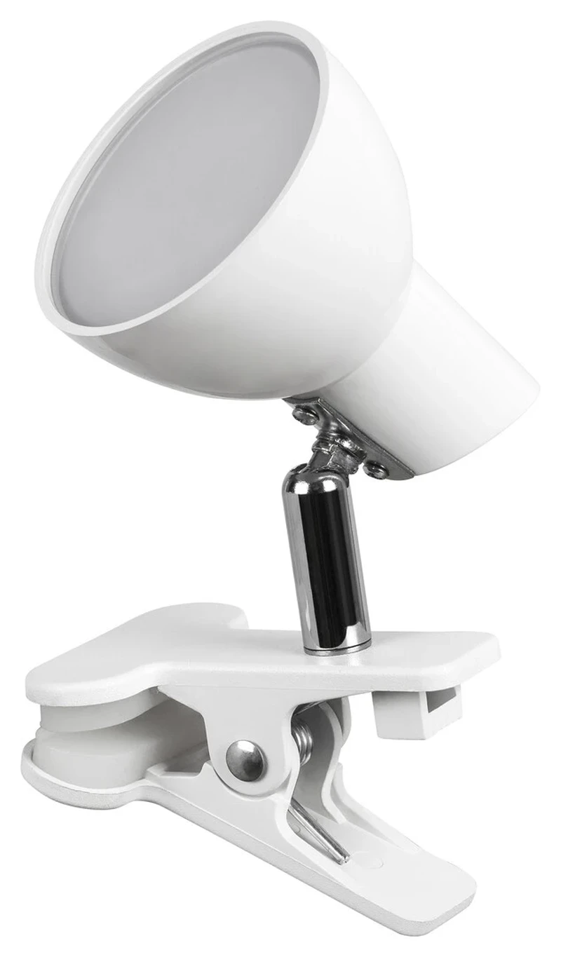 Noah – LED лампа с щипка в бяло, Ø70мм, 5W, 3000K