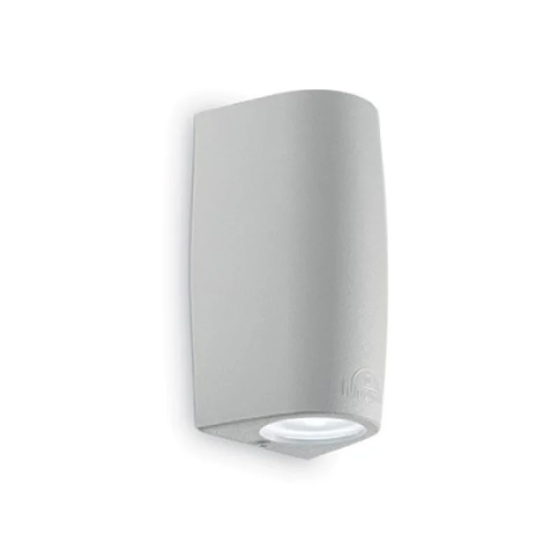 Outdoor Wall Lights Keope AP2 SMALL GREY 147796 – Ideal Lux facade wall light in grey, 2x6W, IP55
