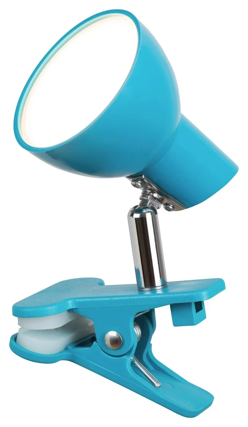 Spotlights Noah – LED spotlight with clip in blue, Ø70mm, 5W, 3000K