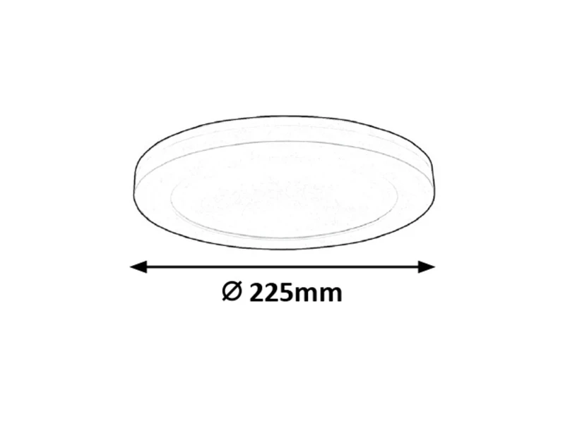 Sonnet – LED плафон за вграждане и открит монтаж в бяло, Ø225мм, 18W, 4000K