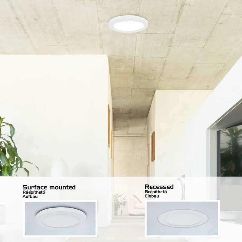 Sonnet – LED плафон с датчик за движение в бяло, Ø225мм, 18W, 4000K