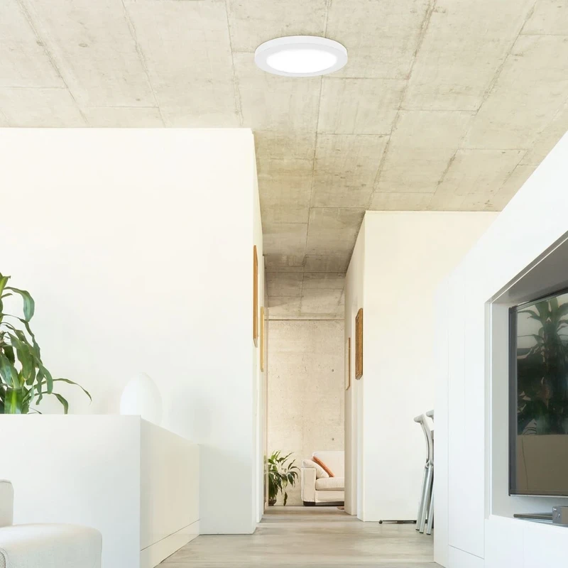 Sonnet – LED плафон с датчик за движение в бяло, Ø225мм, 18W, 4000K