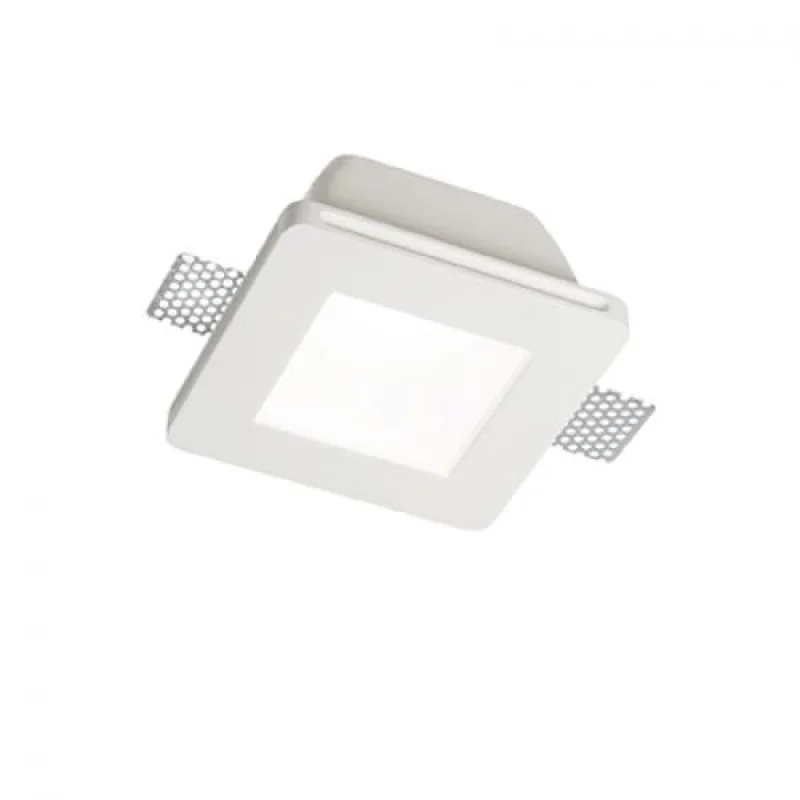 Recessed Downlights Samba SQUARE 150116 – Ideal Lux downlight for recessed mounting in white, 1X35W, IP20