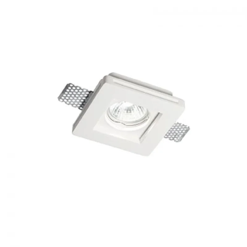 Recessed Downlights Samba SQUARE 150291 – Ideal Lux downlight for recessed mounting in white, 1X35W, IP20