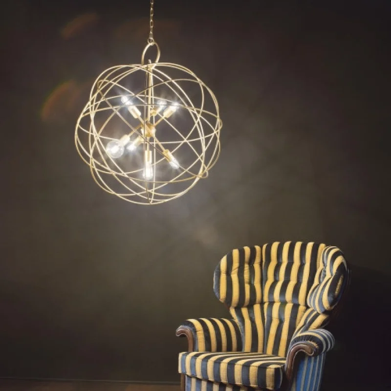 Pendant Lights Konse SP7 156033 – Ideal Lux pendant in dark gold, 7X60W, IP20