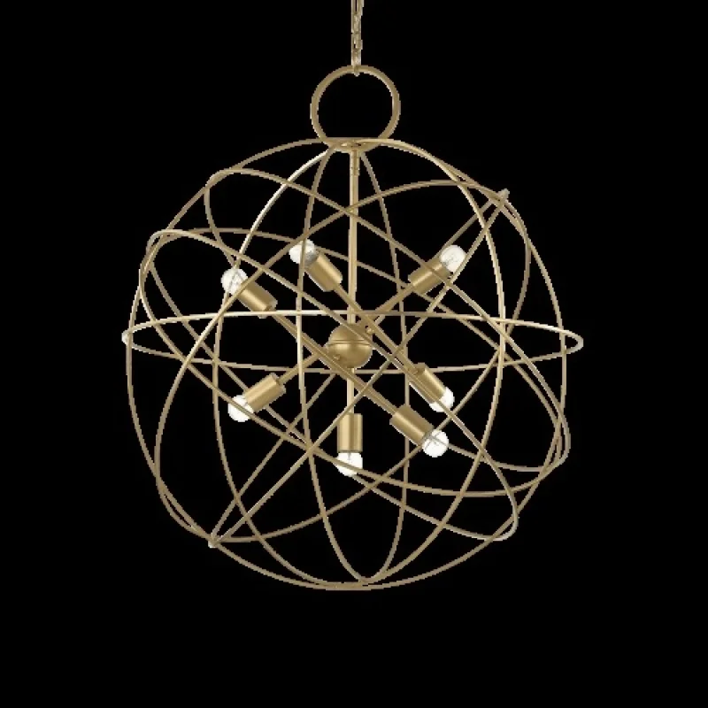 Konse SP7 156033 – Ideal Lux pendant in dark gold, 7X60W, IP20
