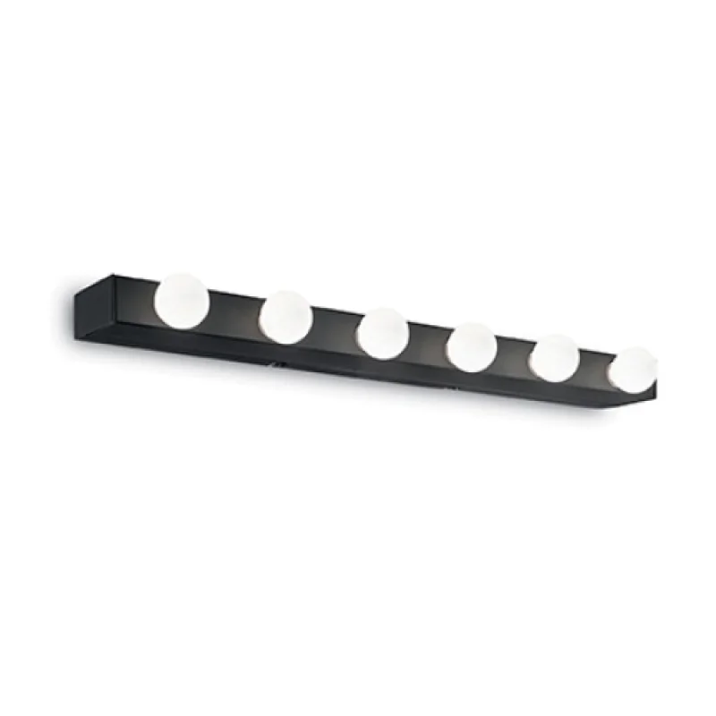 Стенно осветление (аплици) Prive AP6 Black 159508 – Ideal Lux аплик в черен, 6x40W, IP20