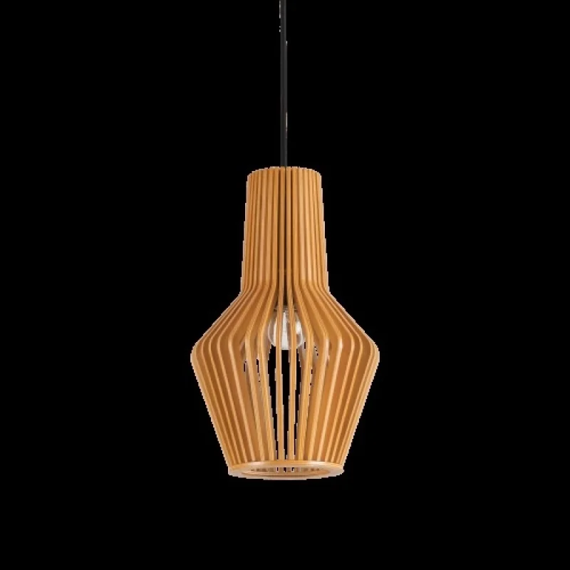 Пендели Citrus-1 SP1 159843 – Ideal Lux пендел в натурално дърво, 1X60W, IP20