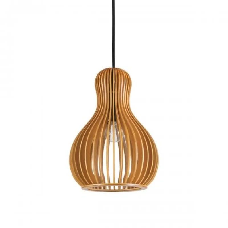 Pendant Lights Citrus-3 SP1 159867 – Ideal Lux pendant in natural wood, 1X60W, IP20