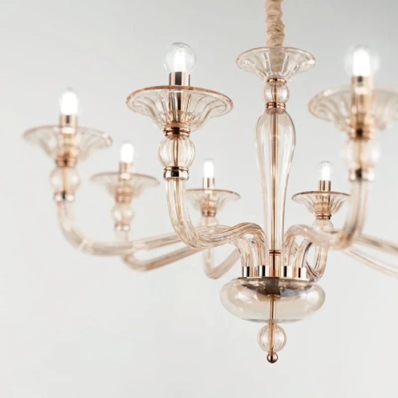 Полилеи Danieli SP8 AMBRA 159973 – Ideal Lux полилей в златист, 8X40W, IP20
