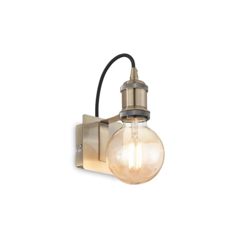 Wall Lights Frida AP1 BRASS 163321 – Ideal Lux wall light in antique brass, 1X60W, IP20