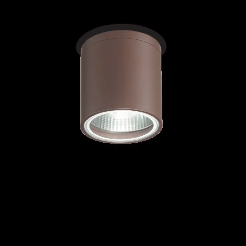 Луни за външен монтаж Gun PL1 163666 – Ideal Lux фасадна луна за външен монтаж в кафяв, 1x28W, IP44