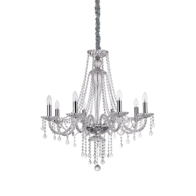Amadeus SP8 168777 – Ideal Lux полилей в хром, 8X40W, IP20