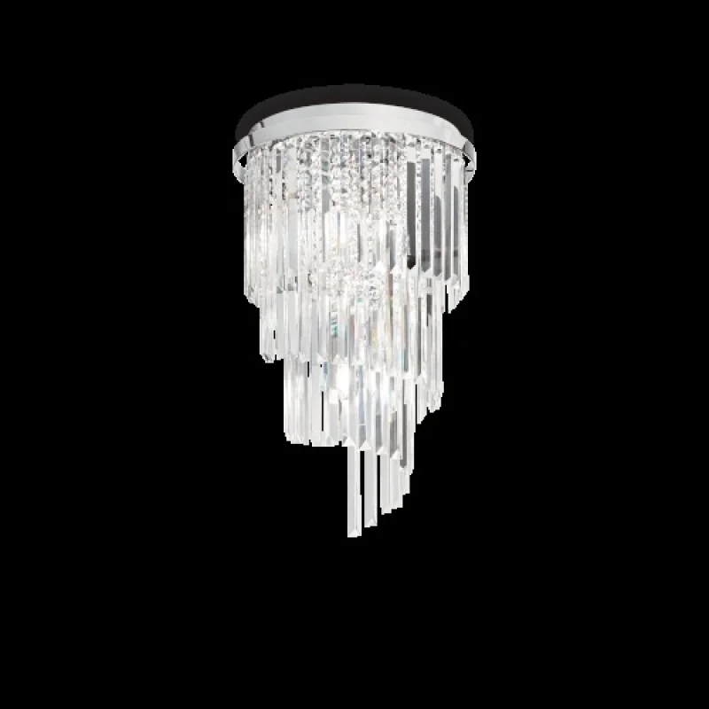 Пендели Carlton PL8 CROMO 168920 – Ideal Lux пендел в хром, 8X40W, IP20