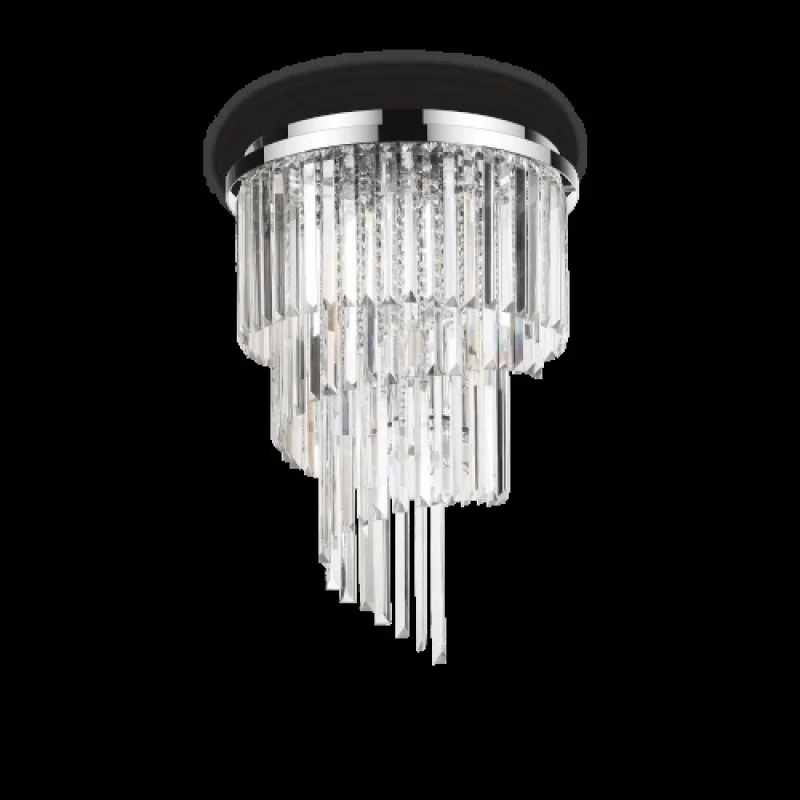 Пендели Carlton PL12 CROMO 168937 – Ideal Lux пендел в хром, 12X40W, IP20