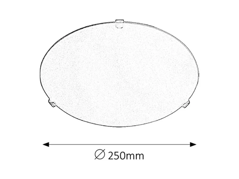 Simple – ceiling light with opal glass in white, Ø250mm, 1×E27, IP20