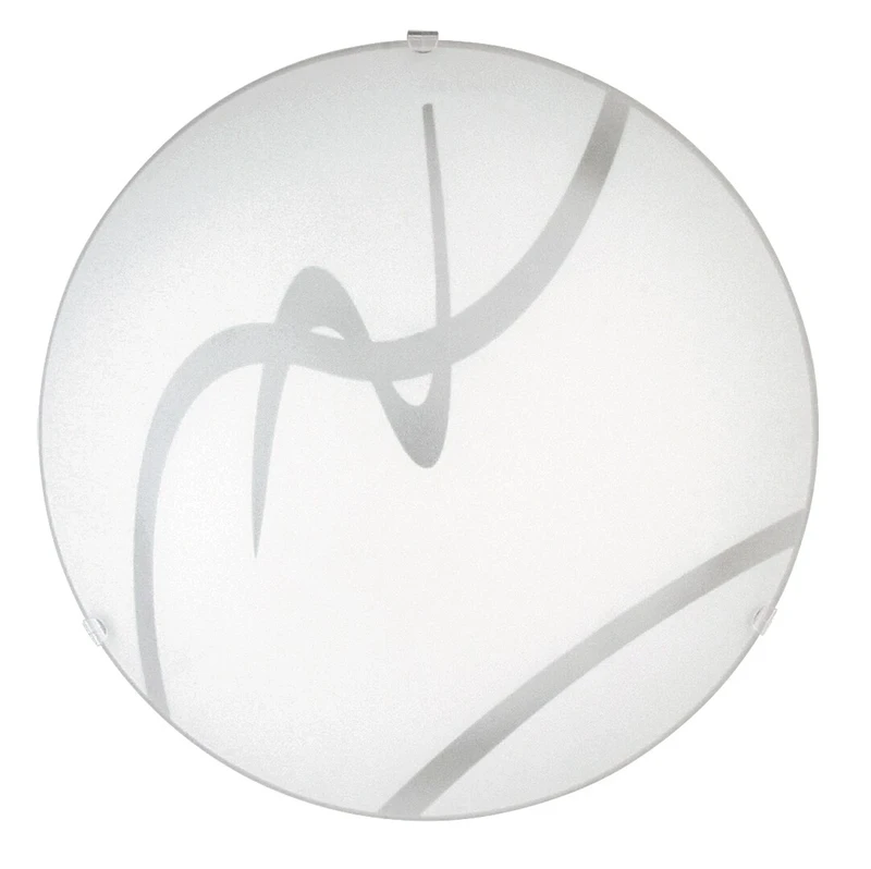 Ceiling Lights Soley – ceiling light with opal glass and geometric patterns, Ø300mm, 1×E27