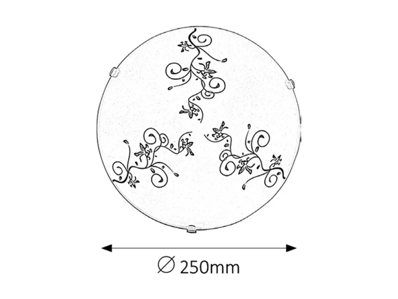 Bloomy – ceiling light for ceiling in white with clear glass, Ø250mm, 1×E27
