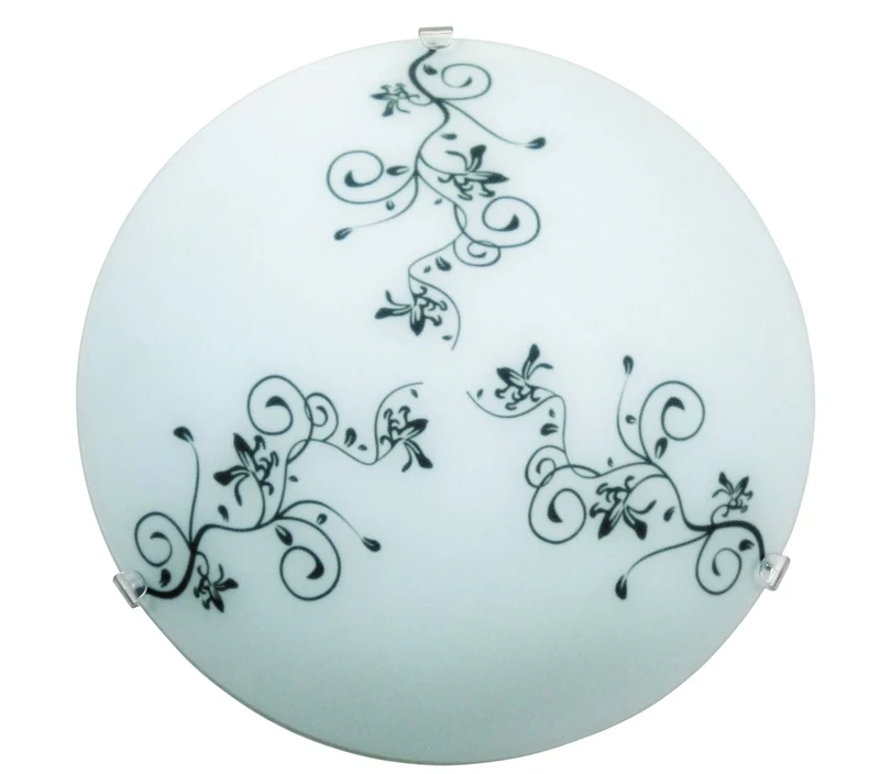 Ceiling Lights Bloomy – ceiling light for ceiling in white with clear glass, Ø250mm, 1×E27