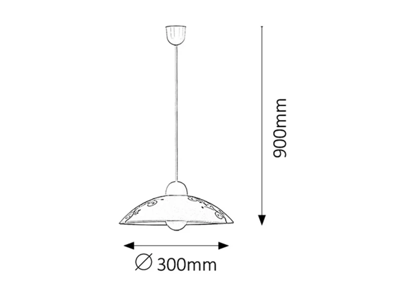 Bloomy – pendant with floral motif in white glass, Ø300mm, 1×E27