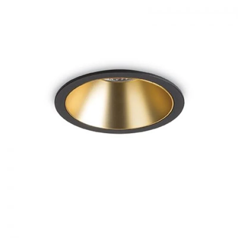Recessed Downlights Game ROUND 192345 – Ideal Lux LED downlight for recessed mounting in black, 11W, 3000K, IP20
