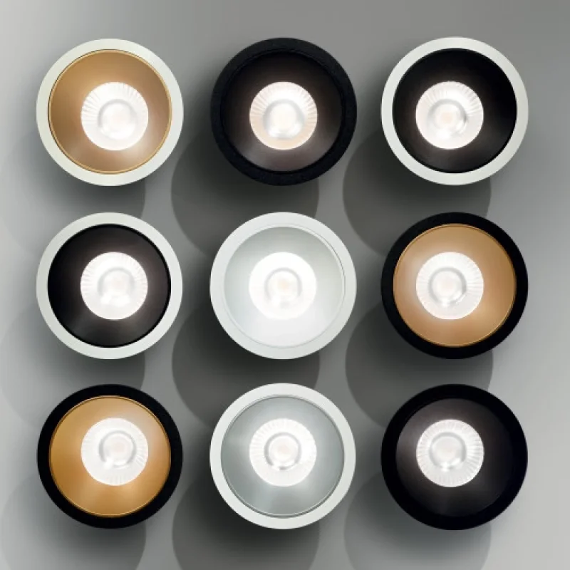 Game ROUND 192345 – Ideal Lux LED downlight for recessed mounting in black, 11W, 3000K, IP20