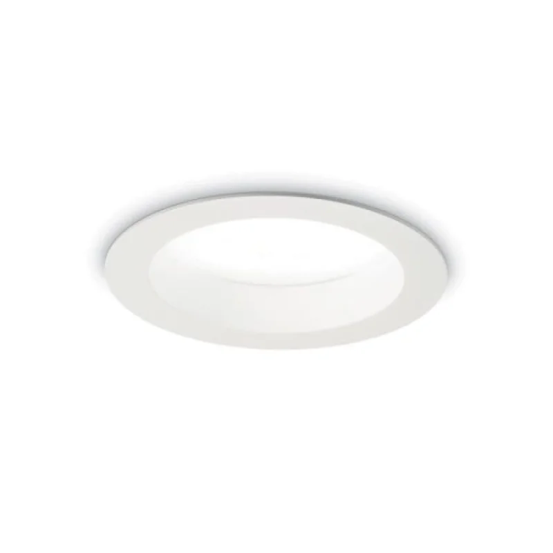 Outdoor Downlights Basic WI 193533 – Ideal Lux LED facade downlight for recessed mounting in white, 20W, 3000K, IP44