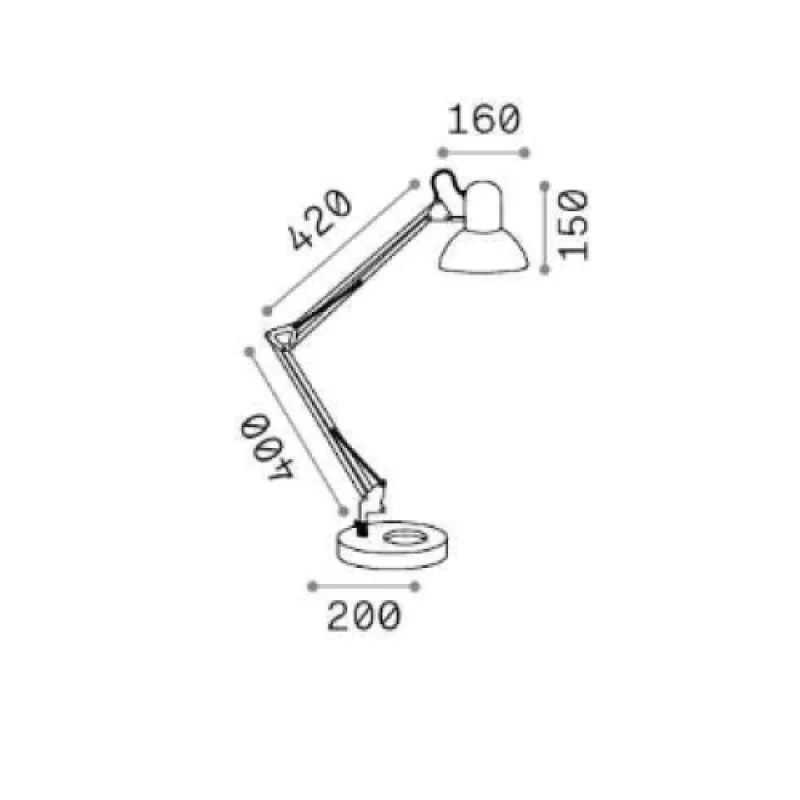 Wally TL1 WHITE 193991 – Ideal Lux настолна лампа в бял, 1X42W, IP20
