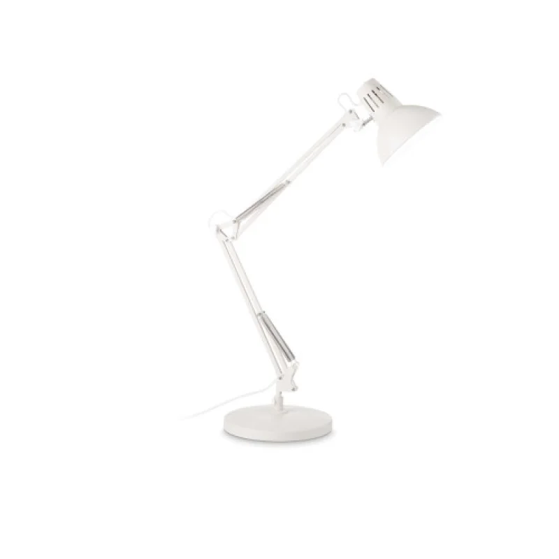 Настолни лампи Wally TL1 WHITE 193991 – Ideal Lux настолна лампа в бял, 1X42W, IP20