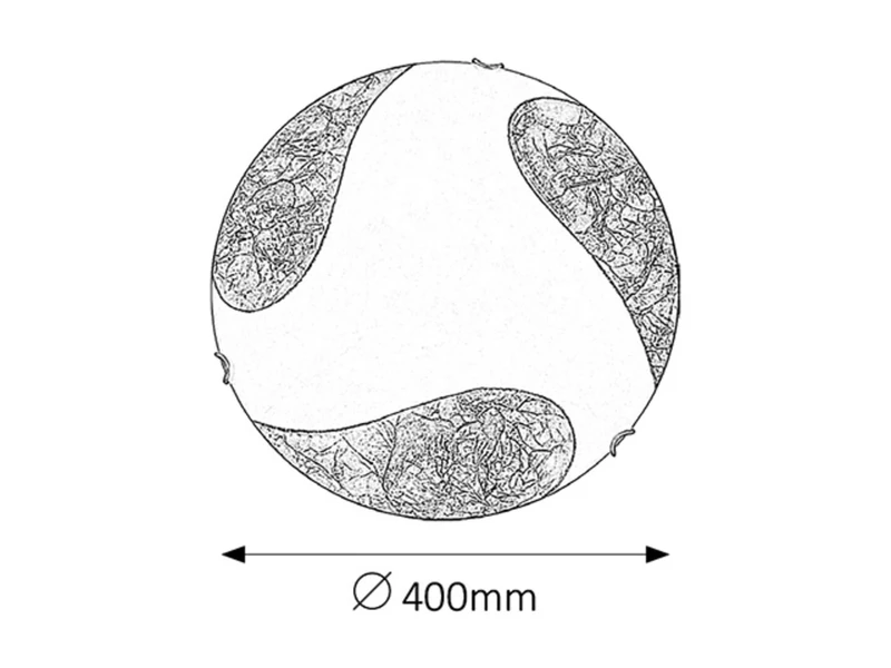 Art gold – класически плафон в бяло и златно, Ø400мм, 2×E27, IP20