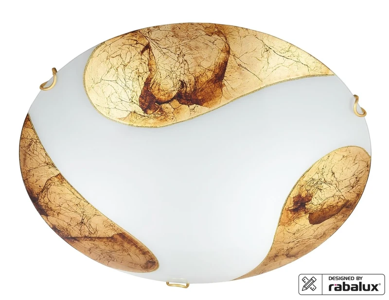 Плафони Art gold – класически плафон в бяло и златно, Ø400мм, 2×E27, IP20