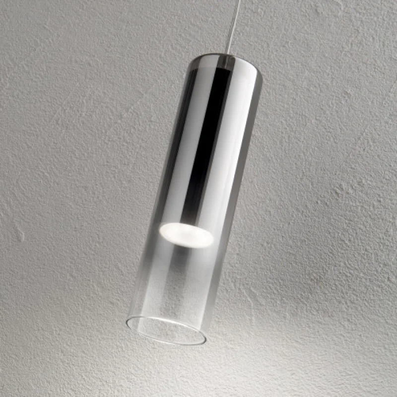 Pendant Lights Look SP1 SMALL CROMO SFUMATO 194806 – Ideal Lux pendant in chrome, 1X28W, IP20
