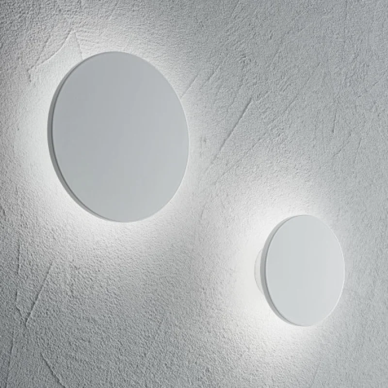 Cover AP1 ROUND BIG BIANCO 195711 – Ideal Lux LED wall light in white, 11W, 3000K, IP20