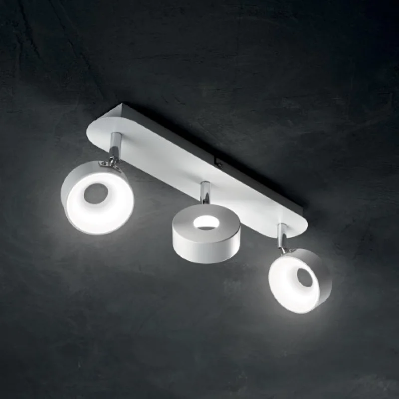 Spotlights Oby PL3 196701 – Ideal Lux LED spotlight in white, 18W, 3000K, IP20
