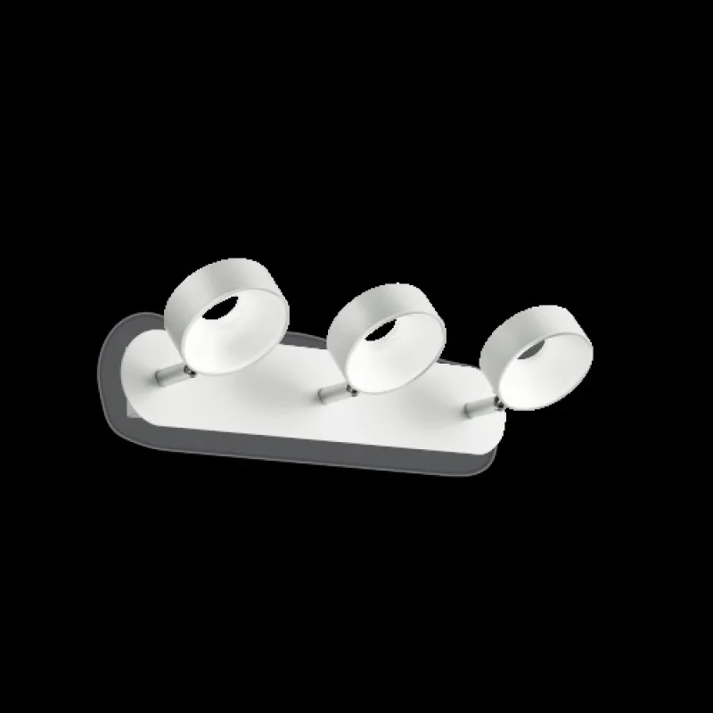 Oby PL3 196701 – Ideal Lux LED spotlight in white, 18W, 3000K, IP20