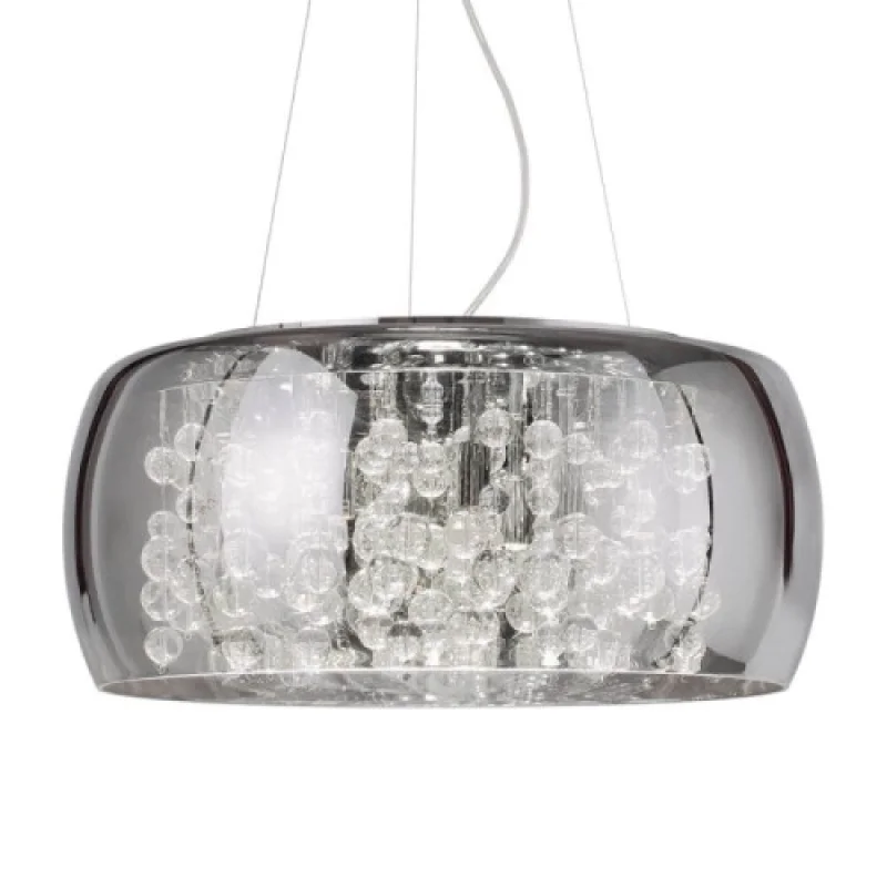 Pendant Lights Audi-80 SP8 FUME 197654 – Ideal Lux pendant in chrome, 8X40W, IP20