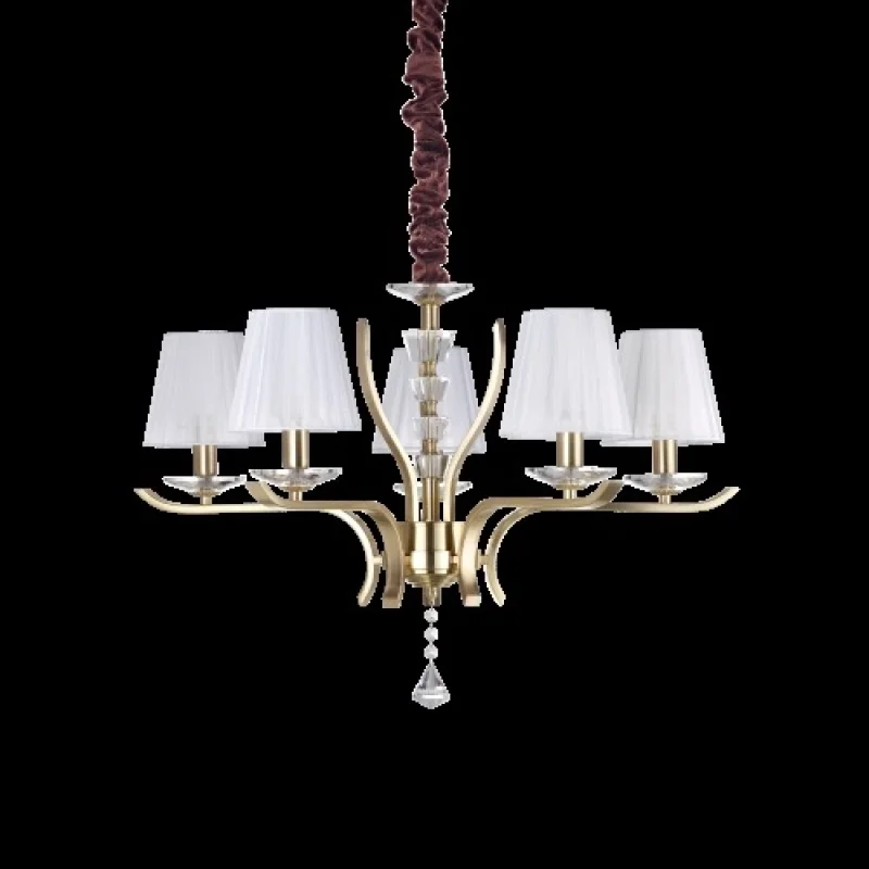 Chandeliers Pegaso SP5 197722 – Ideal Lux chandelier in white, 5X40W, IP20
