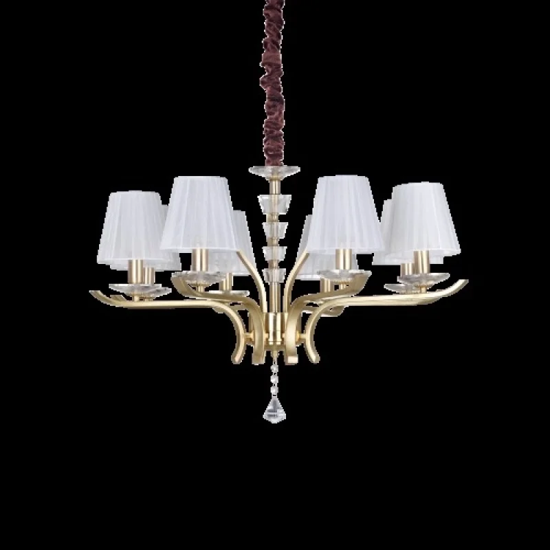 Chandeliers Pegaso SP8 197739 – Ideal Lux chandelier in white, 8X40W, IP20