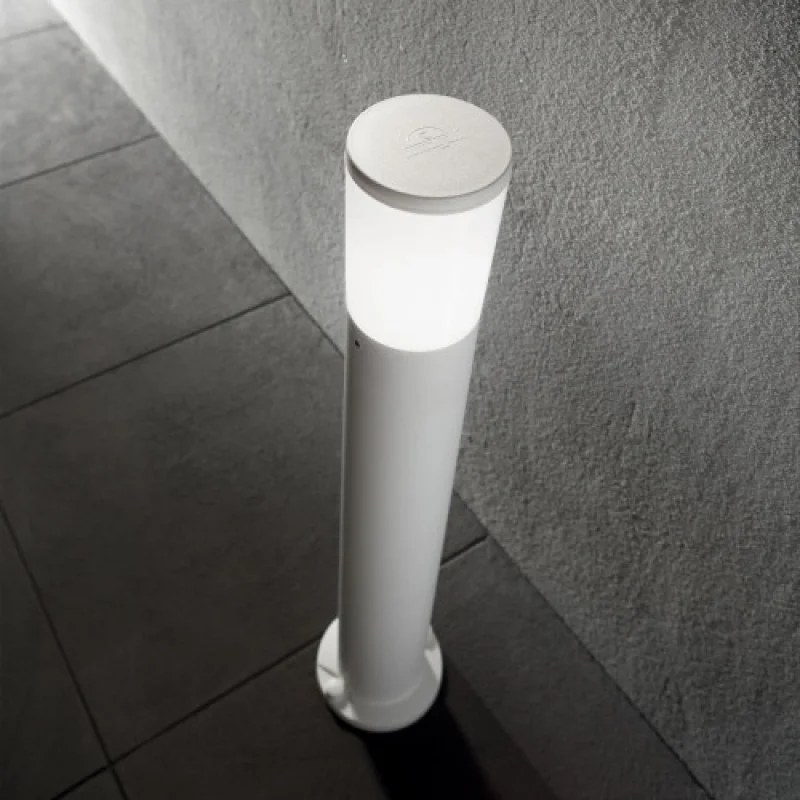Външни стоящи лампи Atena PT1 198644 – Ideal Lux градински стълб в бял, 1X23W, IP55