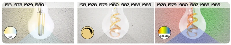 Filament-LED – WiFi LED bulb ST64 clear, Ø60mm, 4W, 2700K, RGB, dimmable