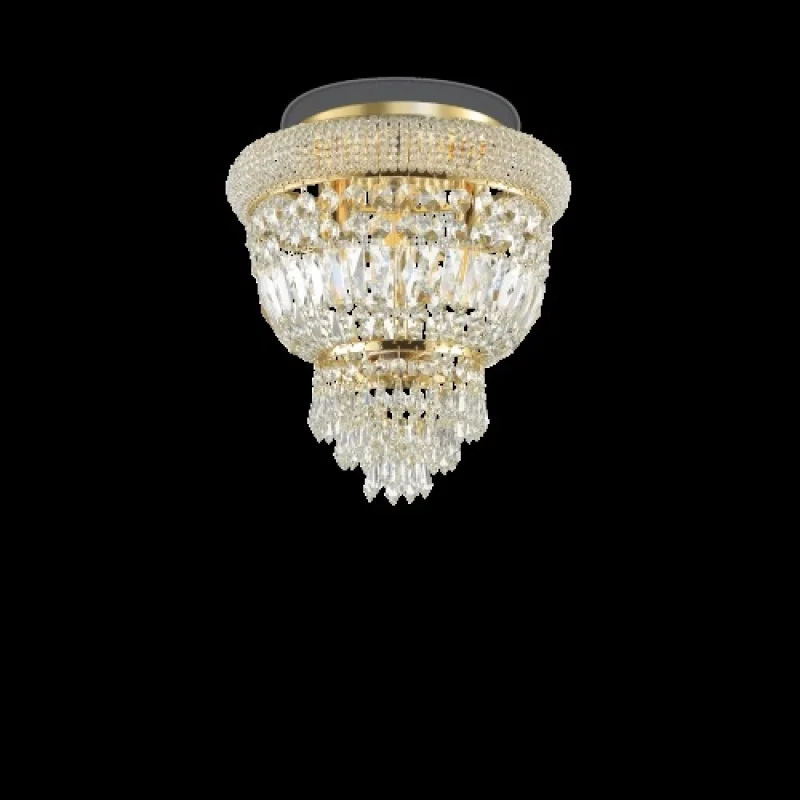 Ceiling Lights Dubai PL3 OTTONE 200996 – Ideal Lux ceiling light in brass, 3X40W, IP20