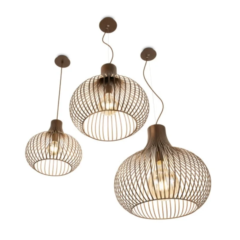 Onion SP1 D38 205298 – Ideal Lux pendant in brown, 1X60W, IP20