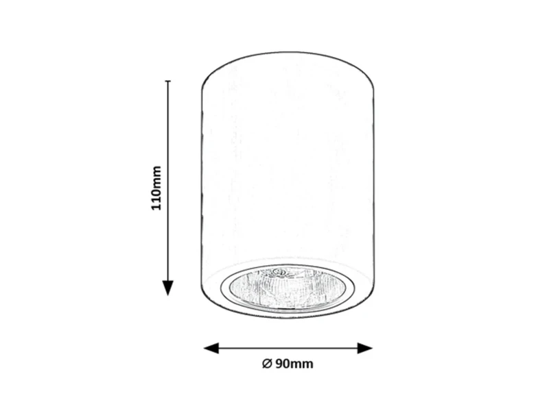 Kobald – minimalist ceiling light in white matt, Ø90mm, 1×E27