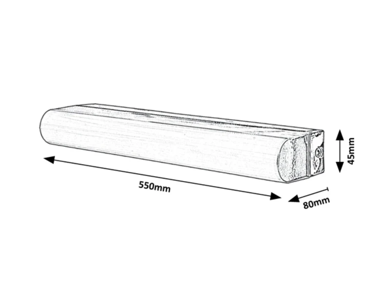 Matt – LED аплик за баня в хром с бял абажур, 550мм, 15W, 4000K, IP44
