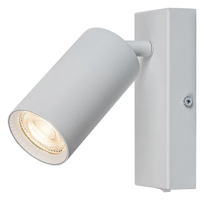 Solo – минималистичен LED спот в бяло, Ø55мм, 1×GU10, с ключ