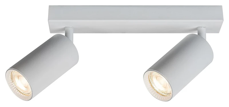 Solo – двоен спот в бяло, метален, 295×130мм, 2×GU10, IP20