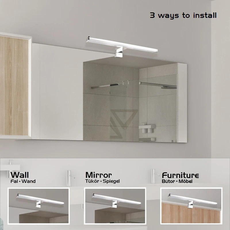 Levon – LED осветление за баня в хром, 600мм, 12W, 4000K, IP44